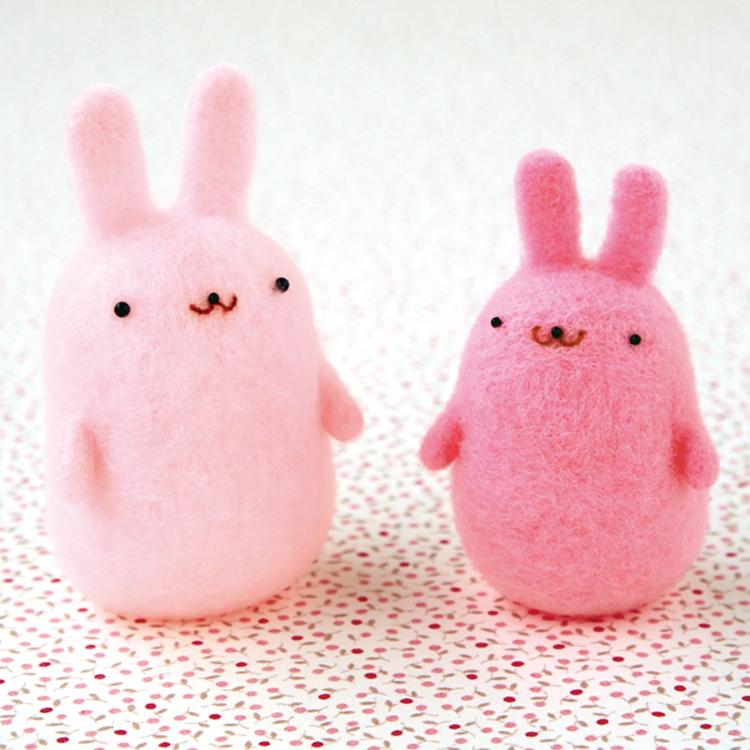 ピンクケンディ様】羊毛フェルト うさぎちゃんたち ♡MYbaby♡羊毛