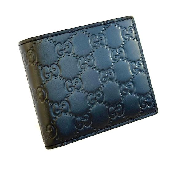 GUCCI（グッチ） 最新作! メンズ 財布 二つ折り ダークネイビー 779841