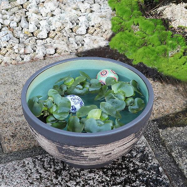 三河焼 陶器 睡蓮鉢 メダカ鉢40cm 【公式通販】