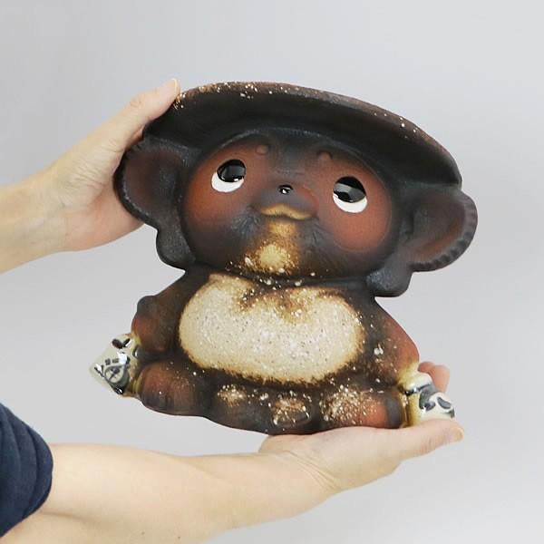 信楽焼 福耳狸 たぬき タヌキ 狸 開運 縁起物 可愛い 陶器 商売繁盛