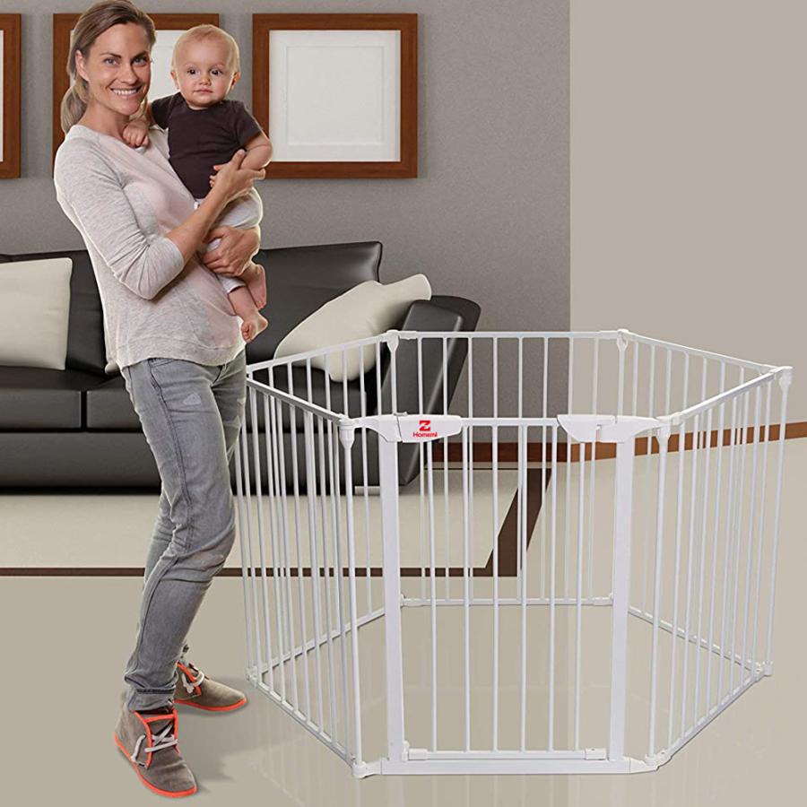 Homemi 犬 柵 室内 フェンス 置くだけ サークル ゲート 赤ちゃん 大型