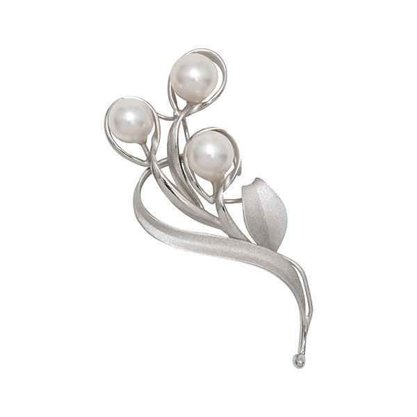 パール ブローチ フォーマル 真珠ブローチ コサージュ 本真珠 あこや