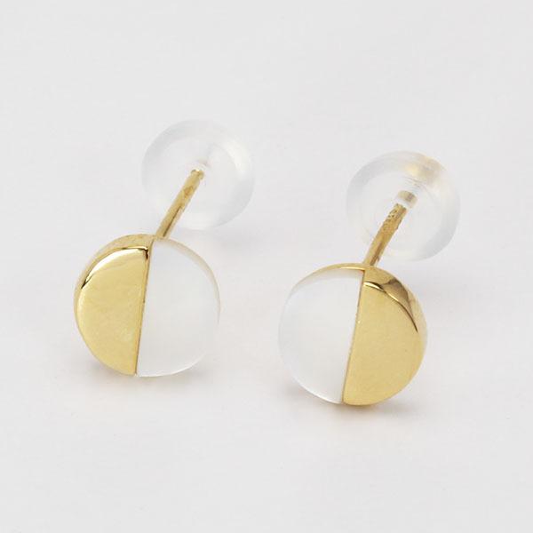 ピアス 白蝶貝ピアス 白蝶貝 シェル スタッドピアス k18 18k 18金