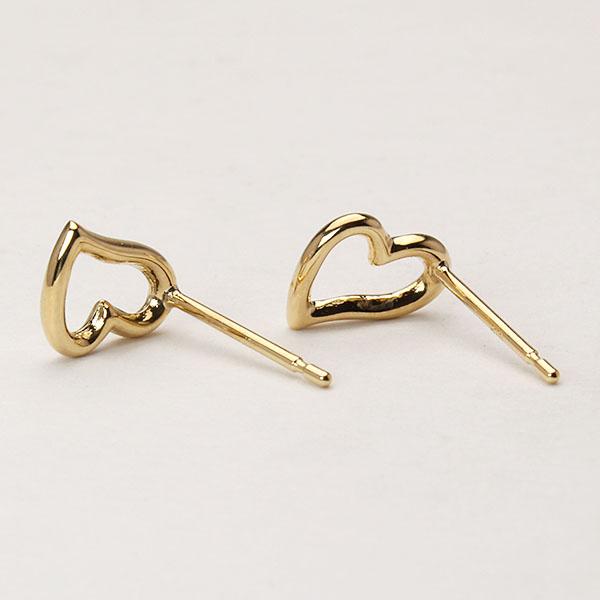 ハート ピアス k18 18k 18金 イエローゴールド スタッドピアス ハート