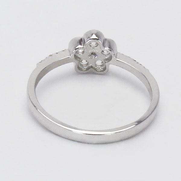 15mm大粒 真珠フラワーデザインリング ダイヤ プラチナ製 15mm大粒