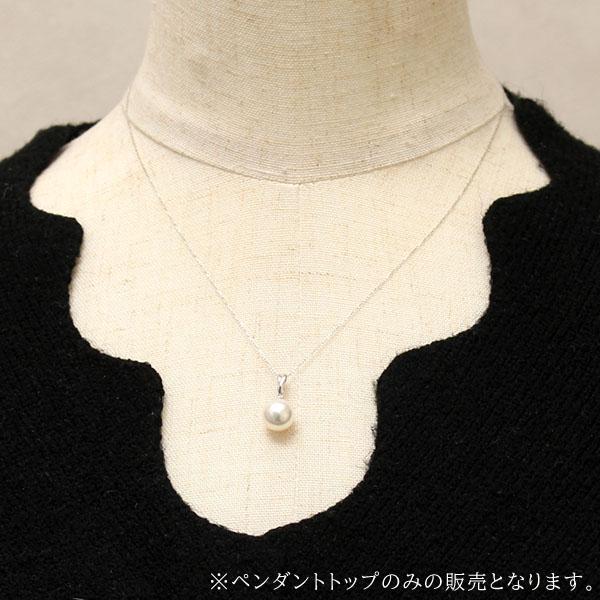 真珠 パール ペンダントトップ ヘッド あこや本真珠 8mm k18 ホワイト