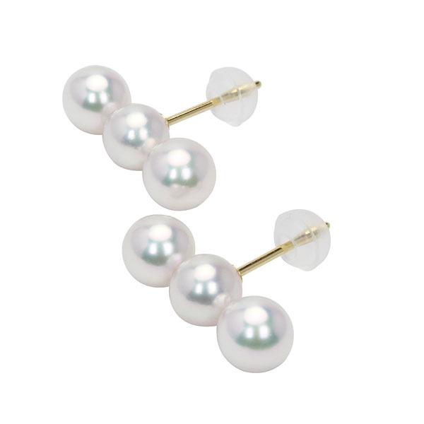 パールピアス 18金 k18 真珠ピアス スタッドピアス レディース 6月