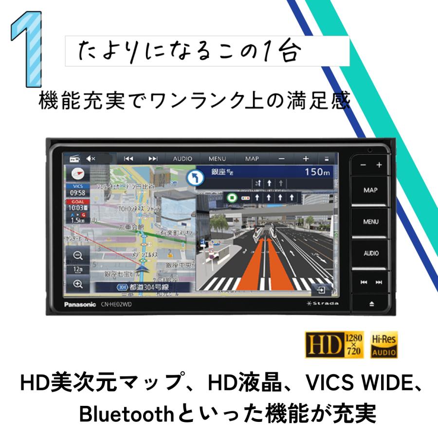 Strada カーナビ パナソニック ストラーダ CN-HE02WD 7V型 Panasonic