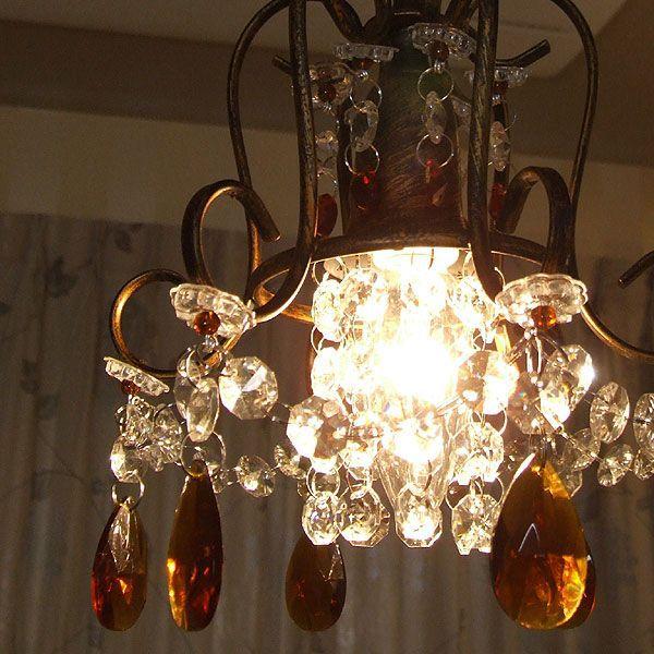 シャンデリア ペンダントライト 照明器具 ガラス ゴシック 玄関 1灯