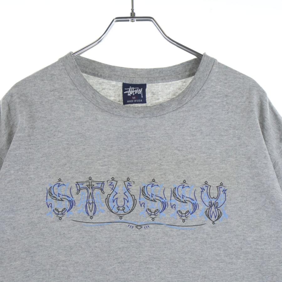 STUSSY（ステューシー） 90s OLD STUSSY 紺タグ ロゴプリント クルー
