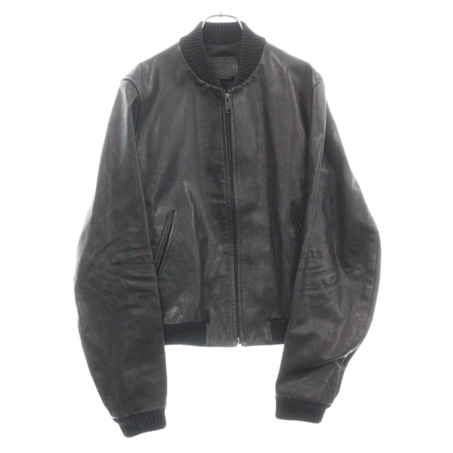 PRADA（プラダ） 23SS レザー ボンバージャケット ブラック UPW455