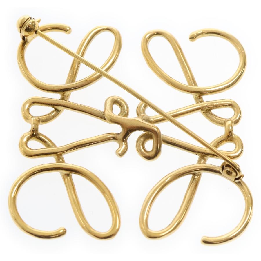 LOEWE（ロエベ） アナグラム ブローチ ゴールド バッジ : BRING Yahoo