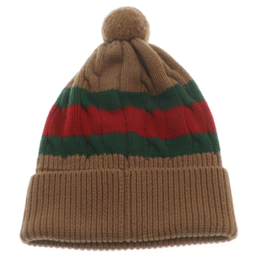 GUCCI（グッチ） シェリーライン ロゴワッペン ビーニー ニット帽