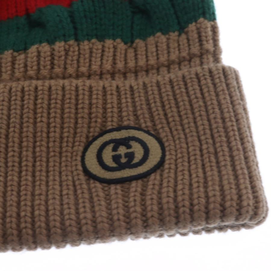 GUCCI（グッチ） シェリーライン ロゴワッペン ビーニー ニット帽