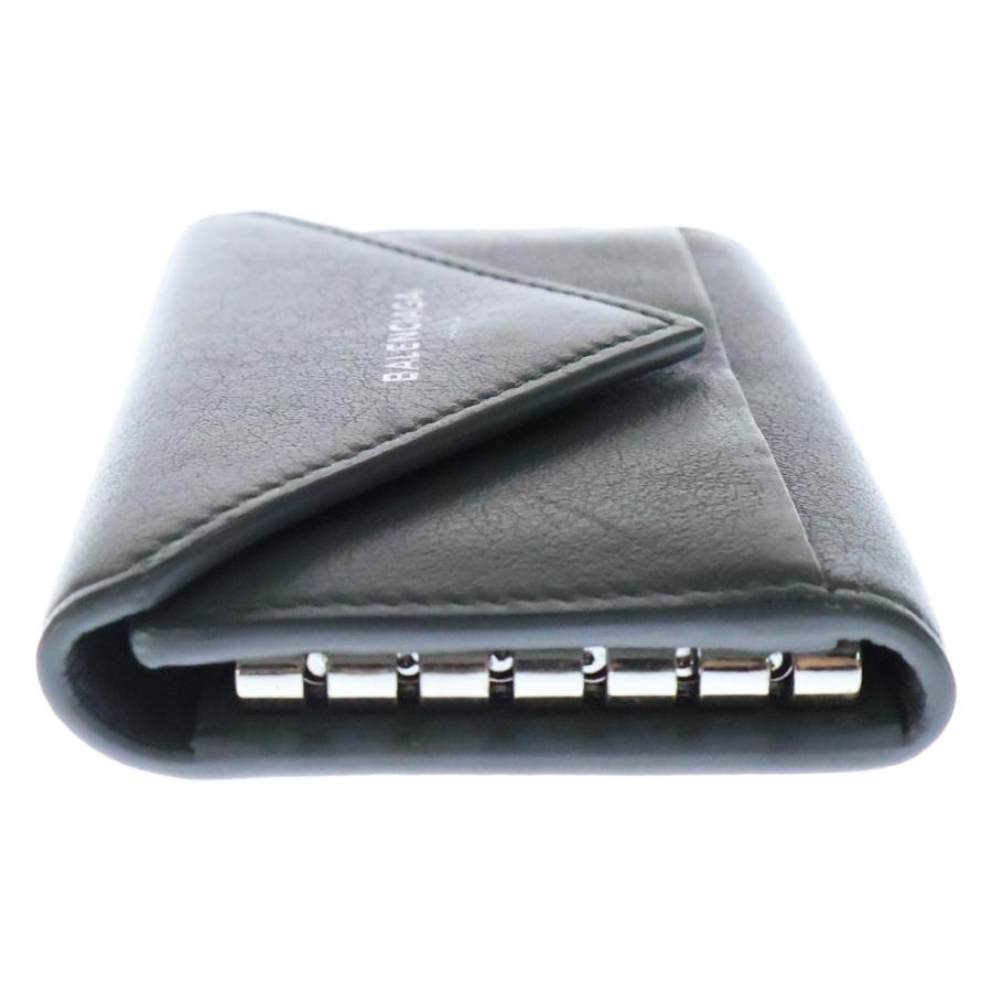 BALENCIAGA（バレンシアガ） レザーキーケース キーリング グレー