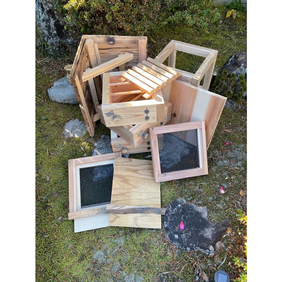 重箱式巣箱台 2台 290ミリ用 ニホンミツバチ 鉄製台 重箱式巣箱台