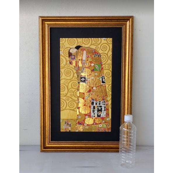 グスタフ・クリムト「抱擁」ジクレー、シルクスクリーン金箔加工・版