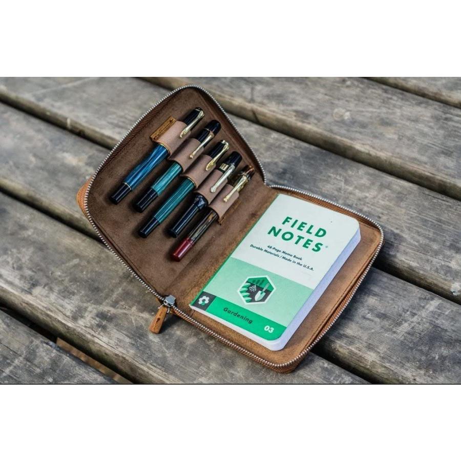 Galen Leather ガレンレザー ペンケース クレイジーホース ブラウン 5