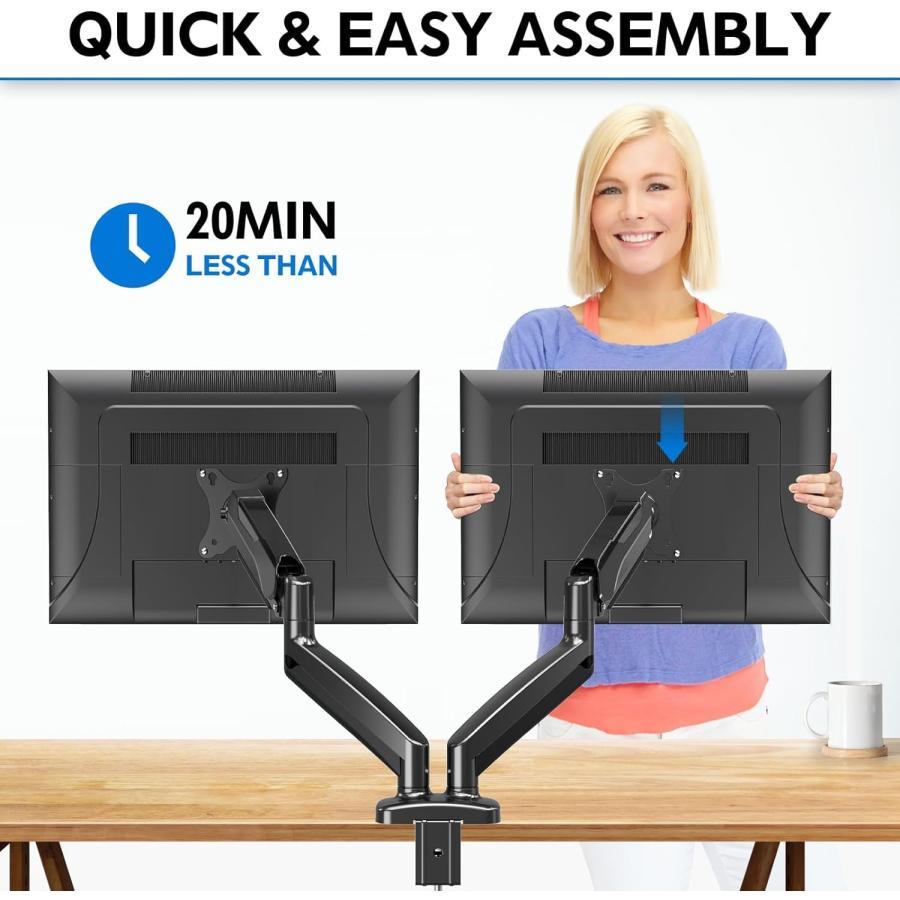 モニターアーム デュアル 液晶ディスプレイアーム 2画面 13~32インチ