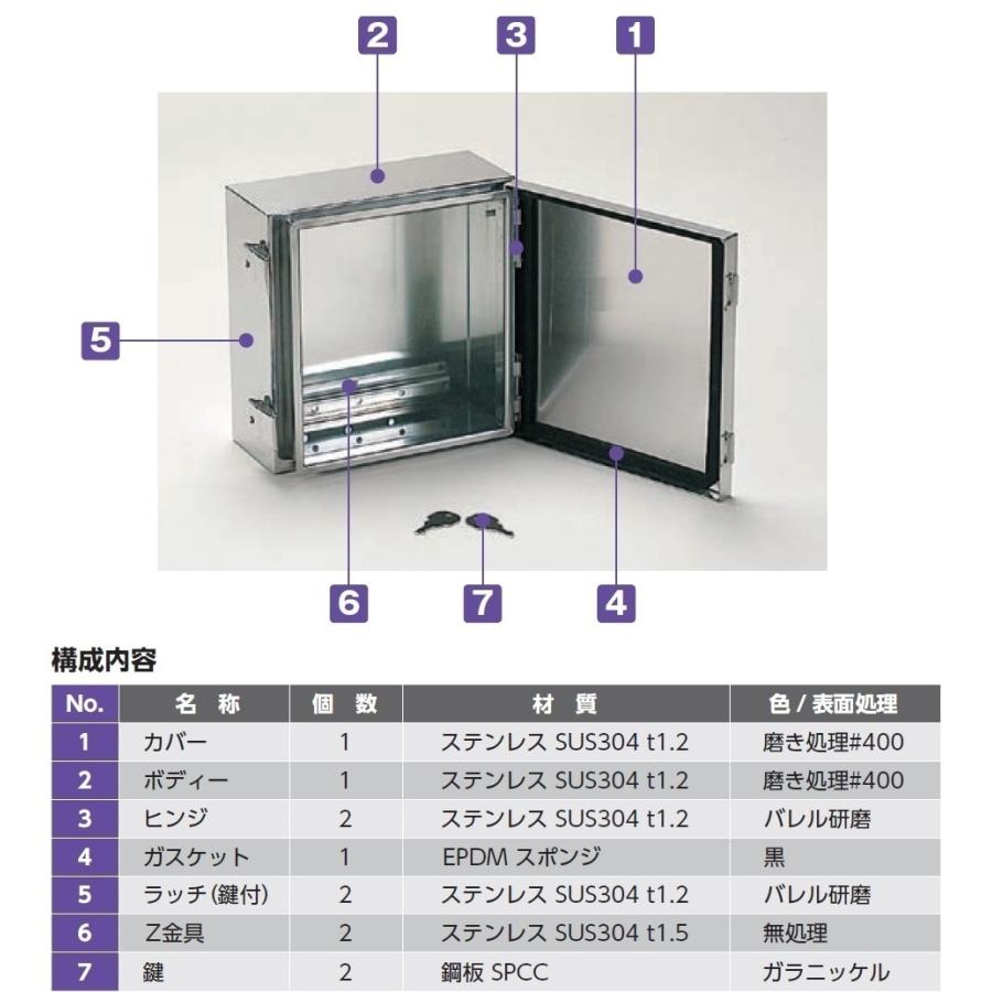 タカチ（TAKACHI） SSM202812 開閉式防水・防塵ステンレス