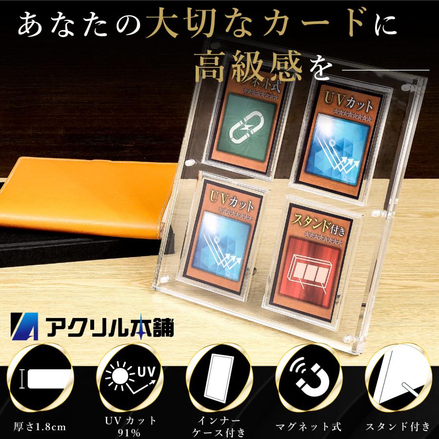 アクリルフレーム クリア【UVカット仕様 PSA用4連スクリューダウン