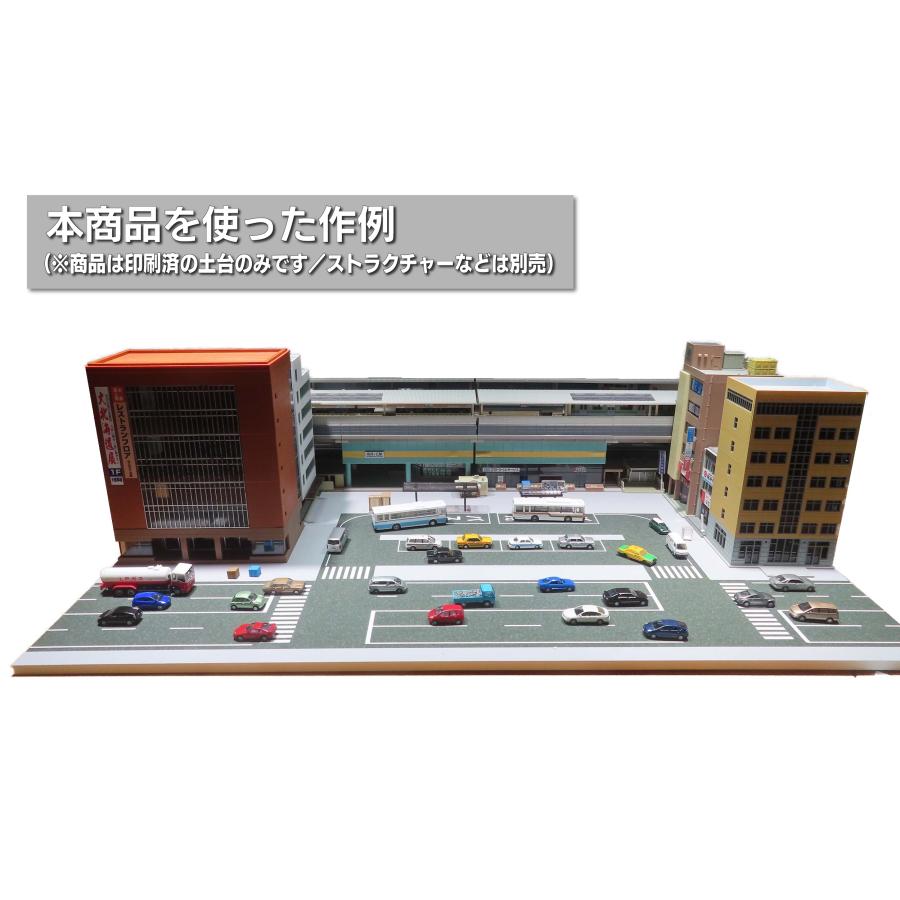 Nゲージ用ジオラマベース（4車線／駅前ロータリー） : ふきの芽 - 通販