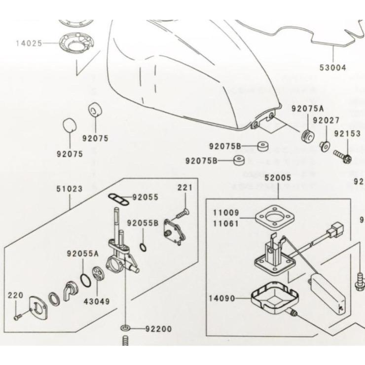 カワサキ（Kawasaki） ZRX400/400-II(ZR400E) フューエルコック
