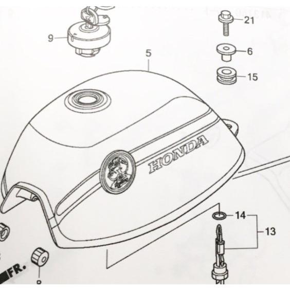 ホンダ（HONDA） モンキー50周年スペシャル(AB27) 白/赤用エンブレム付