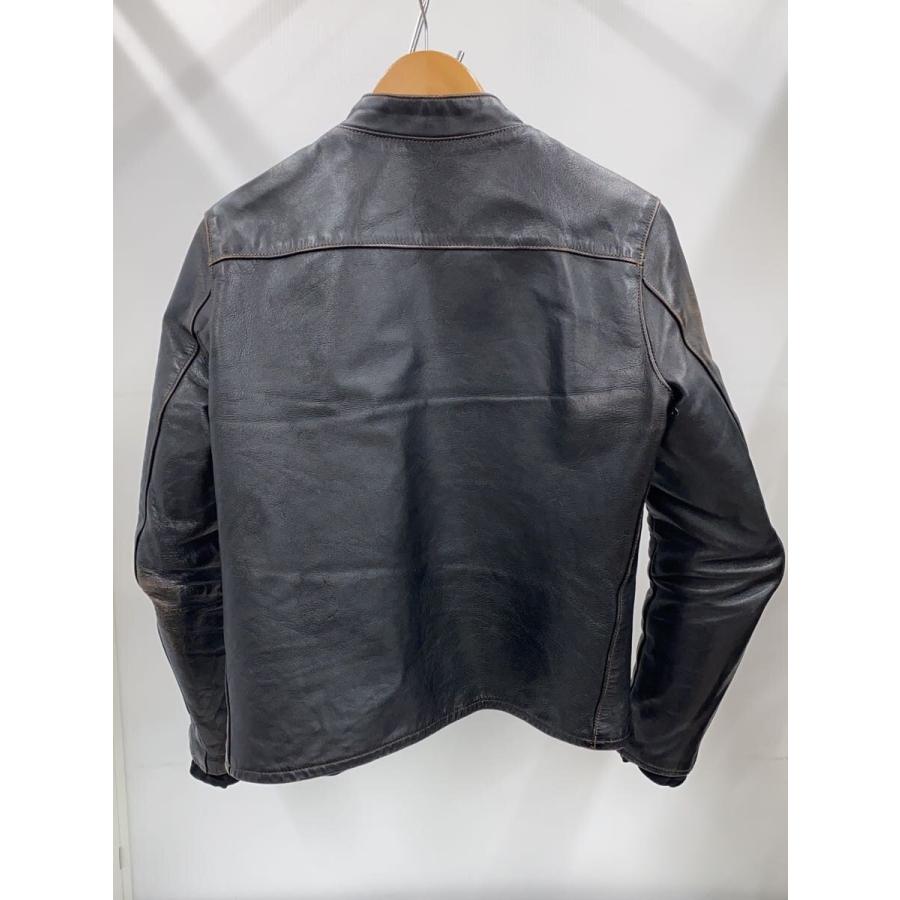 BUCO◇シングルライダースジャケット/36/レザー/BLK/j-100 : セカンド