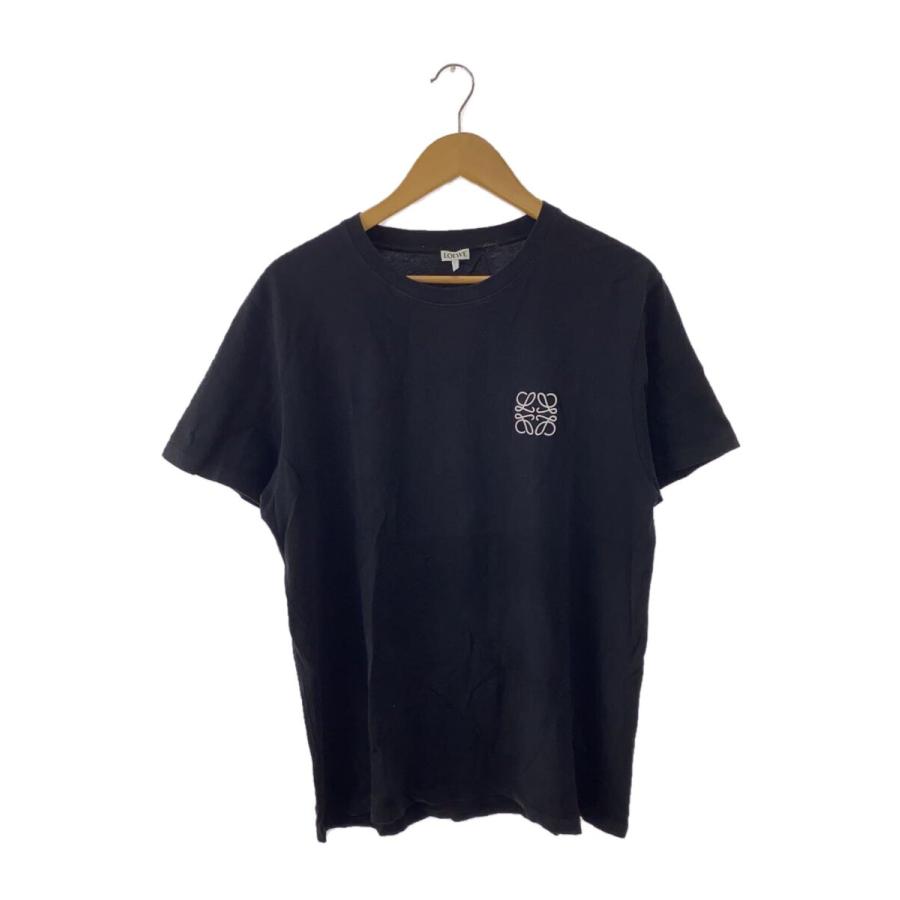 LOEWE◇アナグラム刺繍/Tシャツ/XL/コットン/BLK/H526Y22X75
