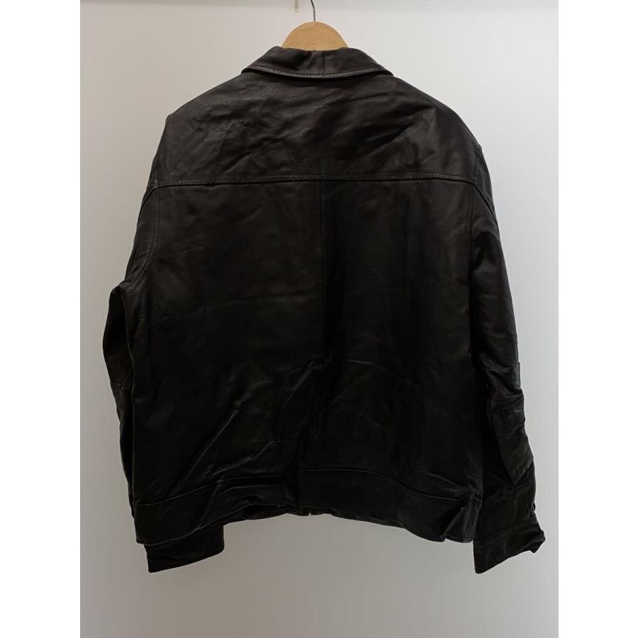 ST JOHN'S BAY◇90s/襟付/ジップアップ/レザージャケット/ブルゾン/L