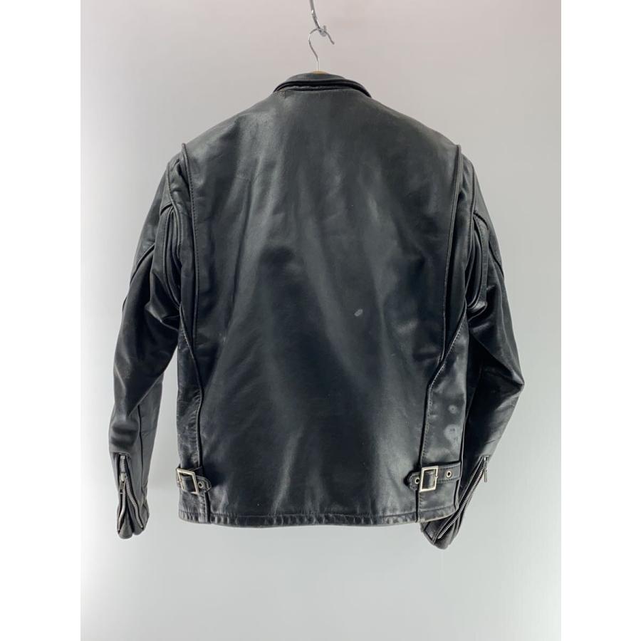 Schott◇シングルライダースジャケット/38/レザー/BLK// : セカンド