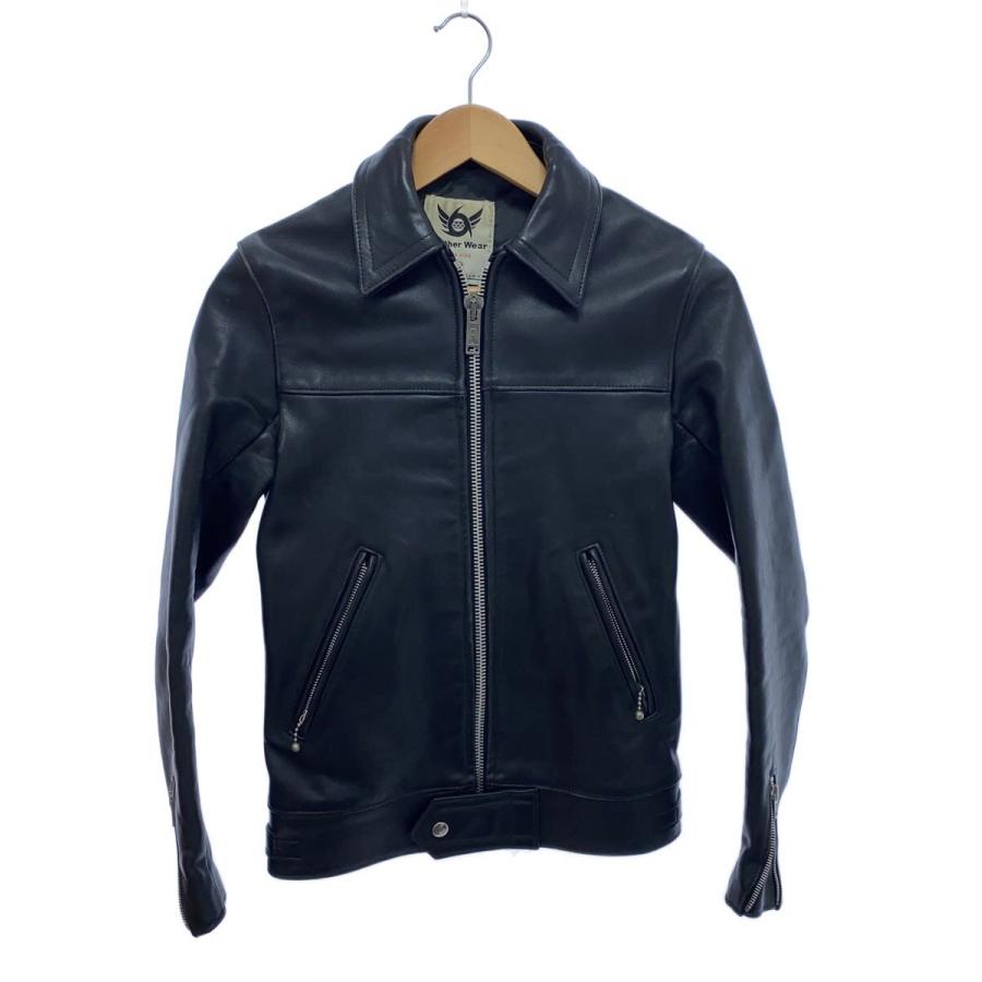 666 Leather Wear◇シングルライダースジャケット/32/レザー/ブラック