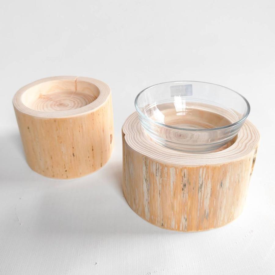 Felesto フェレスト Log Bowl ヒノキのログボウル 丸太の餌台 ごはんお