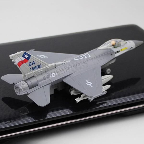 1:100 F-16戦闘機ダイキャスト合金戦闘機モデル(スタンドグレー付き