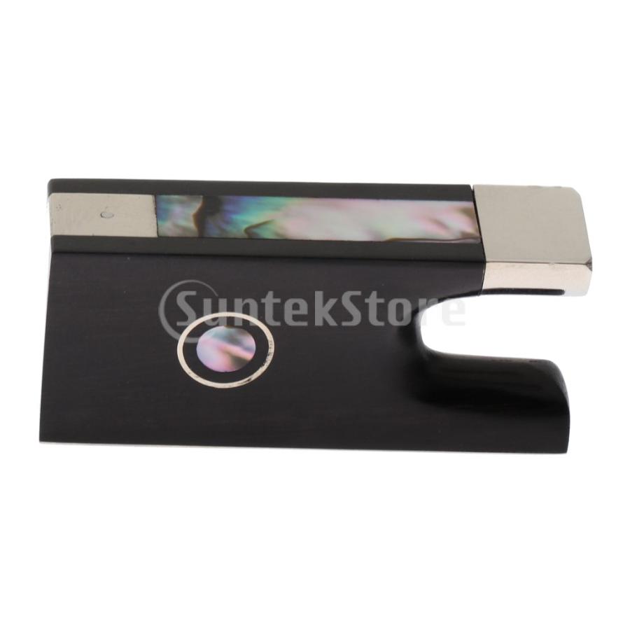 バイオリン弓 鼈甲フロッグ 4/4 毛替え済み バイオリン弓 鼈甲フロッグ