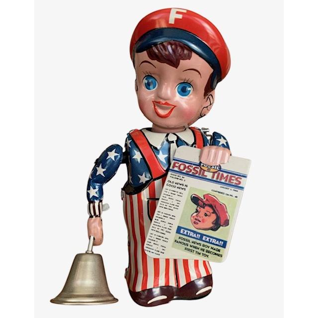 希少！オキュパイド ジャパン 日光玩具 ニュースボーイ 完動品 ブリキ