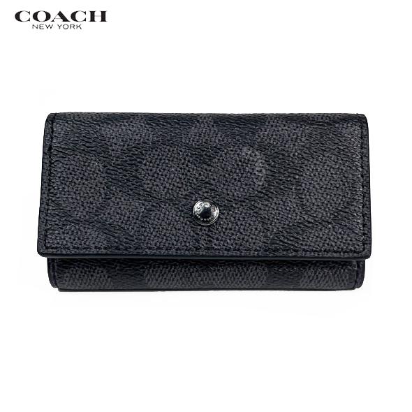 COACH（コーチ） キーケース キーリング 4連 キー ケース シグネチャー