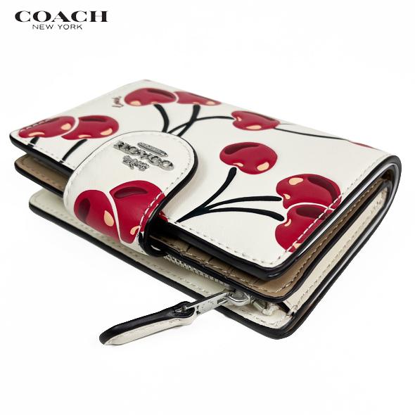 COACH（コーチ） レディース チェリー柄 財布 二つ折り財布 ミディアム