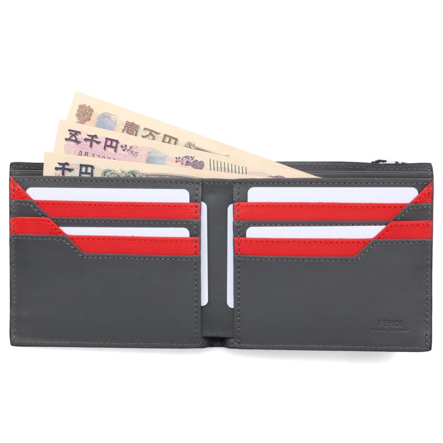 FENDI（フェンディ） 財布 二つ折り BI-FOLD メンズ グレー WALLET