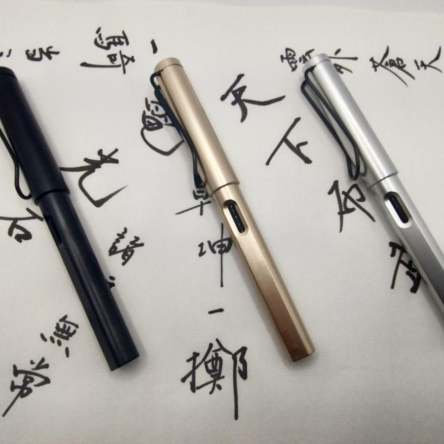 筆ペン 万年毛筆 3本セット コンバーター付き インクカートリッジ3本