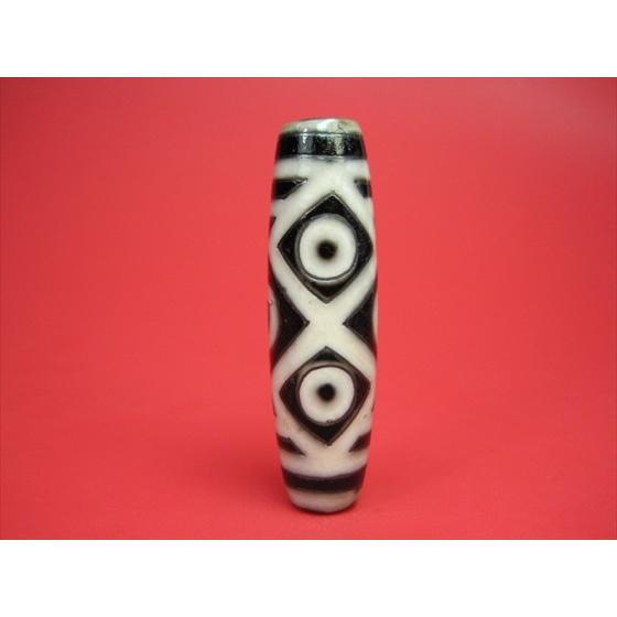 チベット銀線天珠 金剛虎牙六眼天珠 油潤加工馬蹄痕 : 天然石のお店Sun