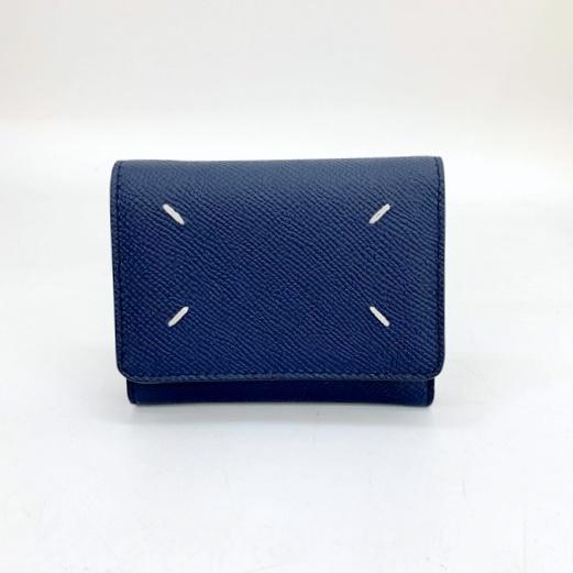 激レア✨ メゾンマルジェラ 三つ折り財布 グラムスラム ネイビー 紺色
