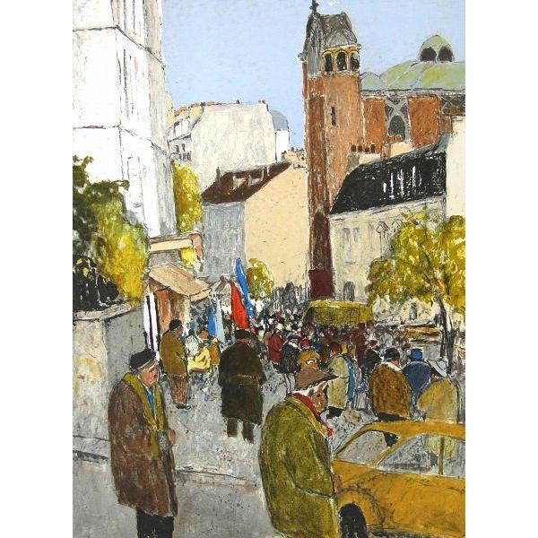 Amazon | マルコ・ストッパー 「モンマルトル」 パリ 風景画 絵画