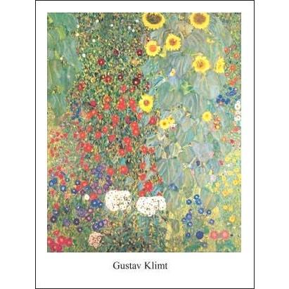 アートポスター- ひまわりの咲く農家の庭 (50cm×70cm) グスタフ