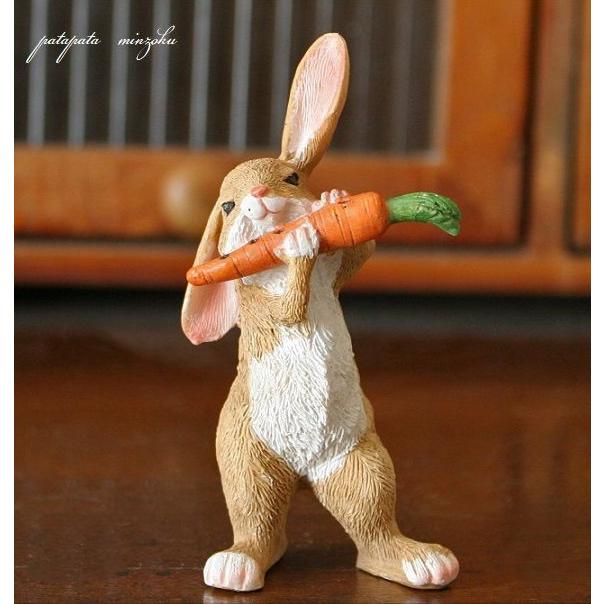 ラビット ニンジン キャロット フルート オブジェ オーナメント 兎