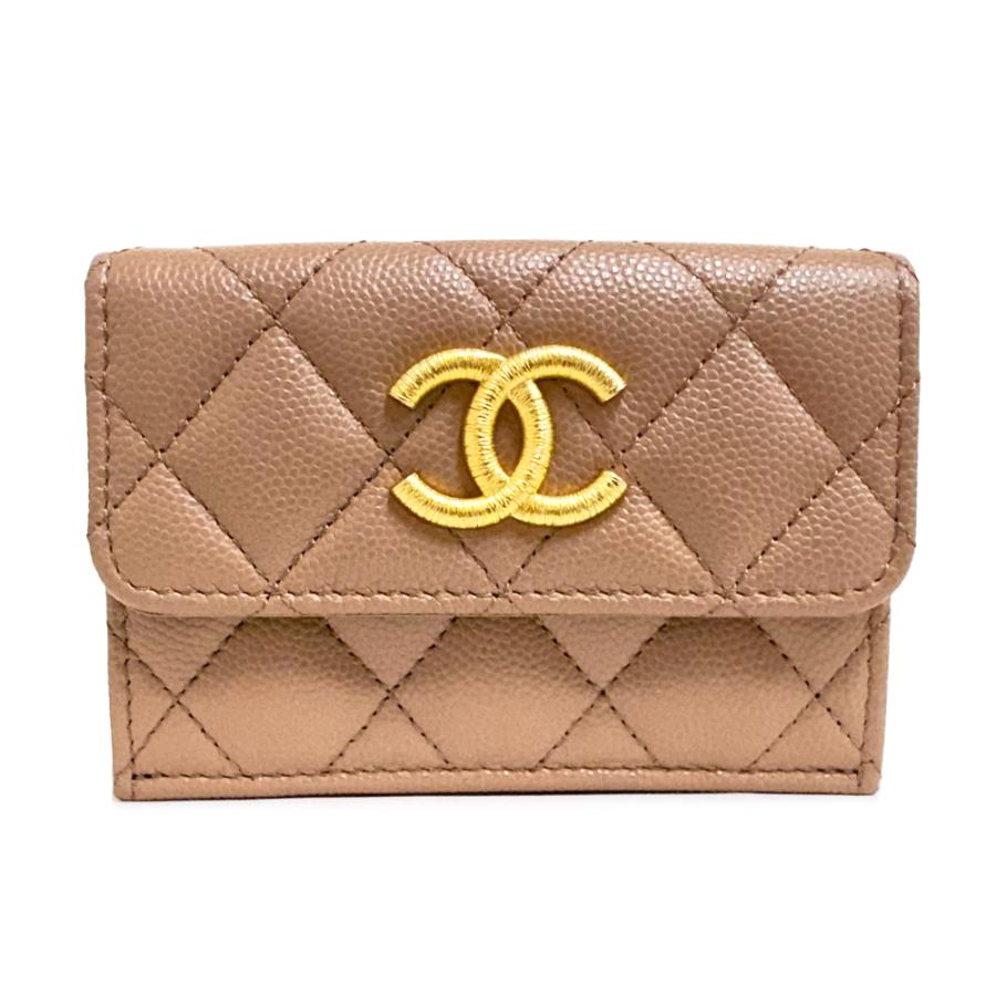 キャビアスキン [未使用] シャネル マトラッセ スモール フラップ