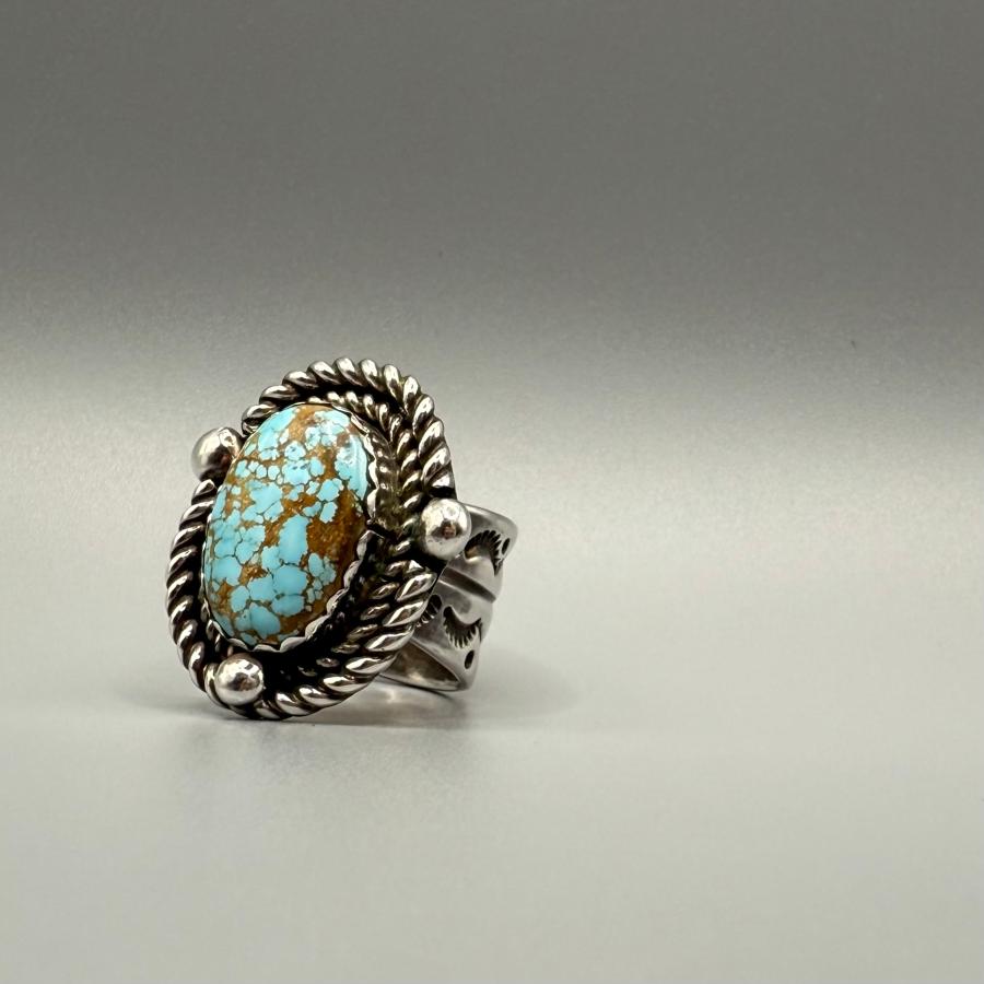 1950's No.8ターコイズリング ナンバー8/ターコイズ/シルバーリング