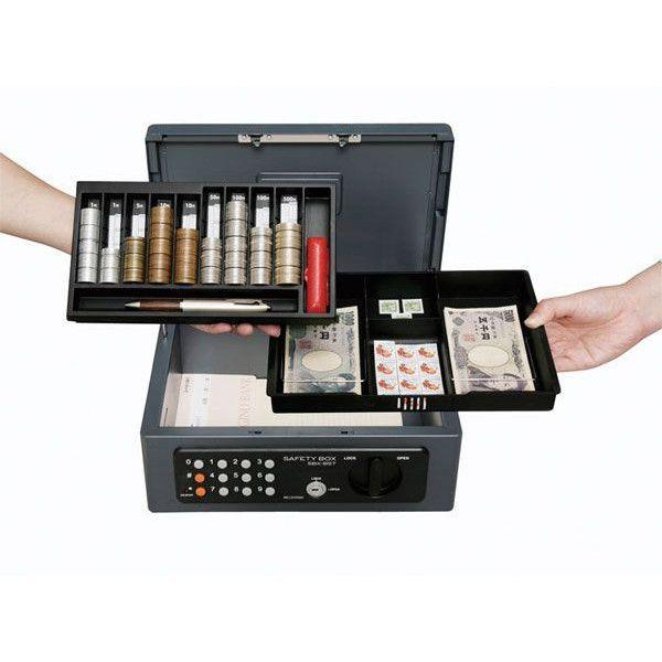 IRIS OHYAMA（アイリスオーヤマ） 金庫 小型 家庭用 テンキー式 手提げ