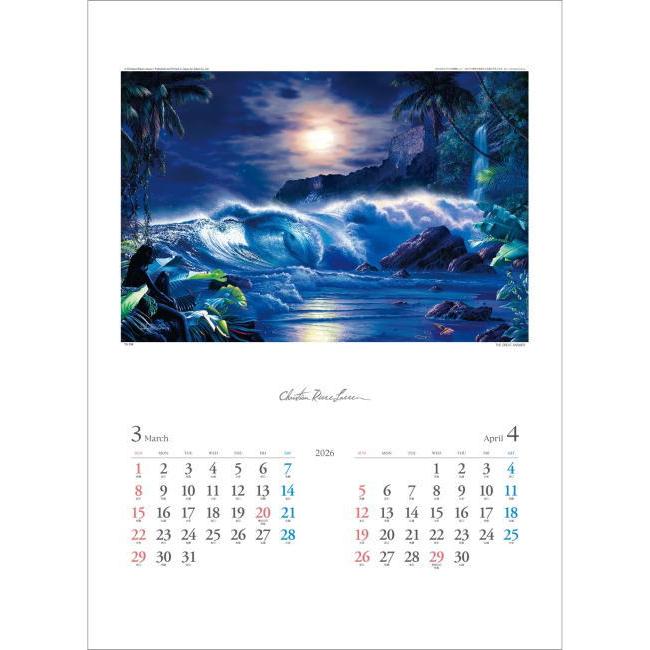 クリスチャン リース ラッセン カレンダー 2026 壁掛け カレンダー 令